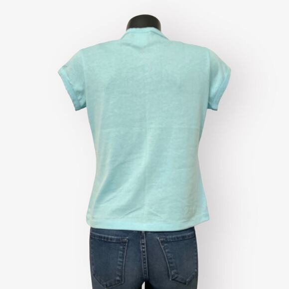 Elizabeth Adams Sport NEW VINTAGE Single Stitch Tee sz M Pastel Embroidery Shirt - Picture 3 of 8
